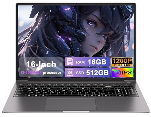 bvate Ordinateur Portable 16 Pouces 16 + 512 Go Win11 Derniers 2 cœurs processeurs i3-1000NG4 (jusqu'à 3.2 GHz) PC Portable 1920 x 1200 Écran 4K Double WiFi 2,5 HDD 1TB SSD Expand-Gray-FX