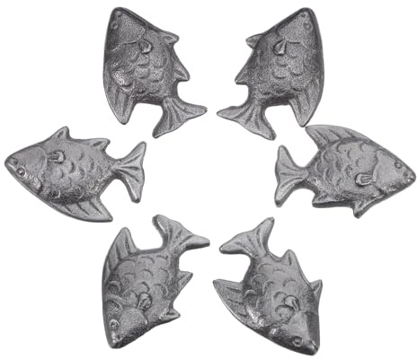 HOODANCOS 6pcs Food Grade Iron Fish Cooking Tool for Iron Deficiency Supplement for Vegans and Athletes for Cooking and Drinking