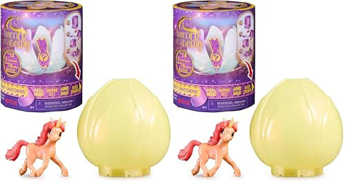 Unicorn Academy Baby-Einhorn Sammelfigur - Überraschungs-Einhorn in magischer Blüte zum Spielen und Sammeln, passend zur beliebten Netflix-Serie, für Kinder ab 4 Jahren (Packung mit 2)