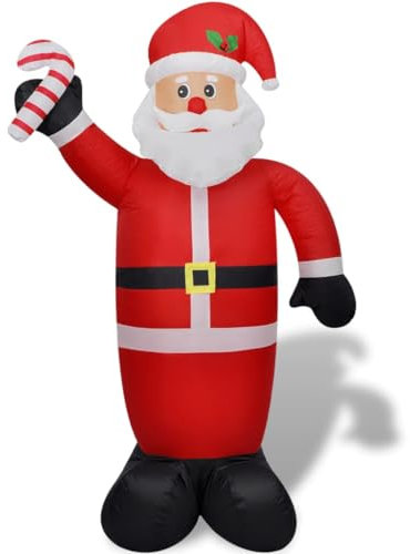 vidaXL Weihnachtsmann Aufblasbar 240cm LED Licht X-Mas Dekoration Weihnachten