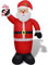 vidaXL Weihnachtsmann Aufblasbar 240cm LED Licht X-Mas Dekoration Weihnachten
