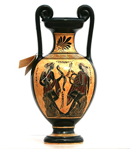 Griechische Keramikamphore, Vase, Topfmalerei, Göttin Artemis Gott Apollo