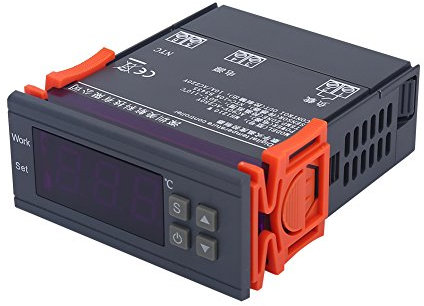 fosa Mini Controlador de Temperatura Digital 220V 10A LCD Display Termostato Termopar -50~110 ℃ para Frigoríficos Granjas