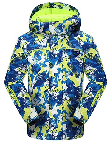 PHIBEE - Chaqueta de esquí Impermeable y Transpirable para niño Grande