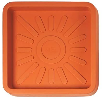 arredogiardini.it Sottovaso Quadro cm 49x49 in Resina/plastica, Made in Italy, x Vaso Quadrato, Diversi Colori (Terracotta)
