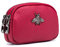 AprinCtempsD Porte-Monnaie Petit en Cuir Véritable Portefeuille Mini Zippé Porte-Cartes avec Double Zip pour Femme Fille (Rouge)