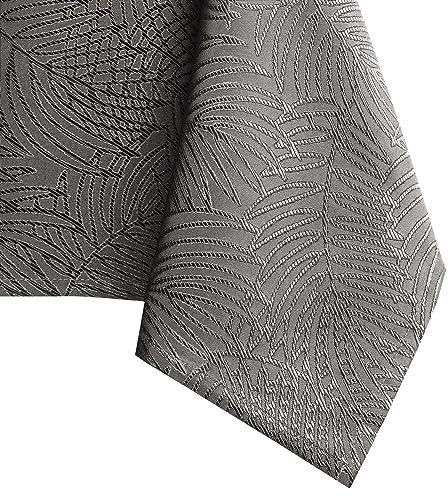 AmeliaHome Tischdecke 110x110 cm Tischtuch Tafeldecke Fleckschutz Gaia | Lotuseffekt Abwaschbar Wasserabweisend Ornament Kakao