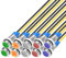 Gebildet 10Pcs 6mm 230VAC LED Indicateur En Métal Lampe De Signal Étanche (Vert Orange Rouge Bleu Blanc 10Pcs)