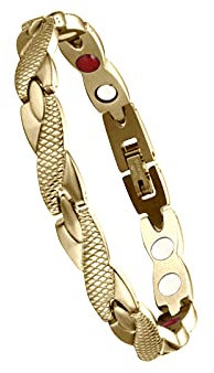 WDYY Elegantes Magnetfeldtherapie Fit Plus Armband, Abnehmen Gewichtsverlust Anti-Ermüdungs-Magnetarmband für Männer Frauen (Golden)