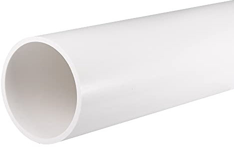 sourcing map Tubo redondo rígido de PVC de 81,4 mm de diámetro interior, 90 mm de diámetro exterior, 0,33 m, color blanco de alto impacto para tuberías de agua, manualidades