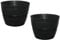 HOMION Large Whisky Barrel Wood Grain Effect Outdoor Plastic Garden Planter Plant Pot Flower Container Contemporary Display Patio Driveway Garden Plants (SIZE 50CM) (2)