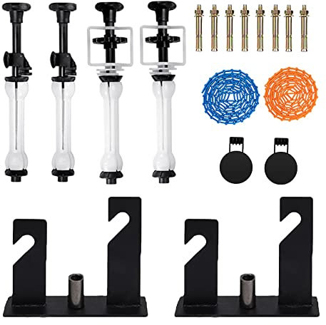 ZLY Double Roller Wall Mounting Manual Background Support System,Photo Background Ceiling Holder,for Photography, Live Streaming, Including 2 Double Hooks, 4 Expand Bars, 2 Chains,Eight Screws