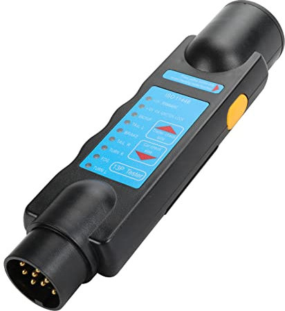 Qiping Strumento di Prova del rimorchio a 13 Pin 12v, Tester diagnostico di Collegamento del Circuito Presa Spina 13 Pin Stile Europeo per roulotte Auto