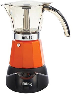 IMUSA 6 or 3cup Electric Espresso Maker, Orange
