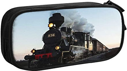 HAOSOFT Federmäppchen Dampfzugbahn Federmappe Etui für Jungen Mädchen Große Schulsachen Federtasche Schulmäppchen Mäppchen für Schule Büro Makeup