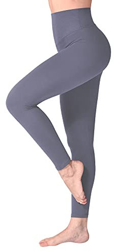 SINOPHANT Leggings Damen High Waist - Blickdicht Leggins mit Bauchkontrolle für Sport Yoga Gym(1 Grau,XXL)