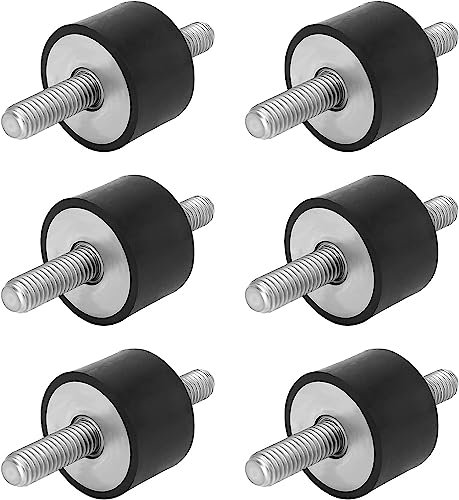 Ticeed 6 Stück M8 Gummipuffer Anti-Vibration Stoßdämpfer Gummilager mit Schrauben Silentblock Schwingungsdämpfer Gummi Isolator Halterungen für Benzinmotoren Wasserpumpen Bootsspulen