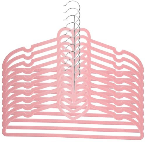 DOITOOL 10stücke Herzförmige Kleiderbügel Aus Kunststoff Mit Drehhaken rutschfeste Kleiderbügel Für Jacken Hemden Kleider Und Anzüge Für Kleiderschrank