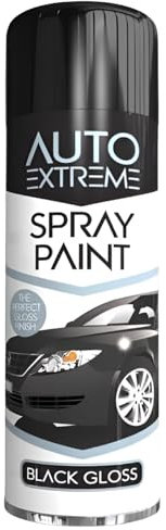 PNJB All Purpose Aerosol Spray, Interior Exterior, Fast Dry Excellent Coverage Adhesion, Long-Lasting Durability, Black Gloss Aerosol, 250 Ml (1 Pcs)