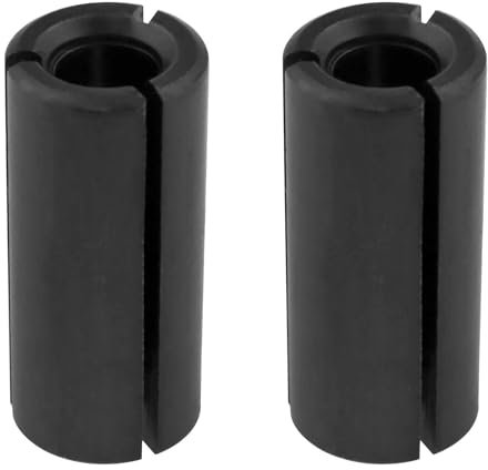 Yocimango 1/4 to 1/2 Router Collet Adapter Router Collet Extension Reducer Socket Head Reducer Extender Drill Black 2PCS