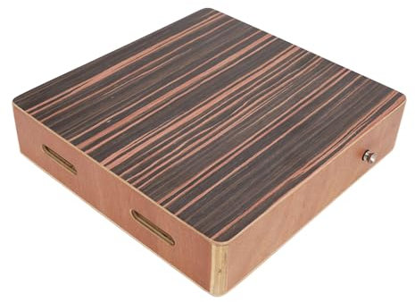Boîte de Batterie Cajon en ébène, Excellente qualité Sonore, Compacte et Portable, Motif de Couleur Bois pour Débutants