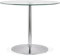KADIMA DESIGN Runder Glas-Küchentisch, Chromfuß, Ø 90 cm, Belastbar bis 100 kg, Transparente Glasplatte - KORIX Kollektion