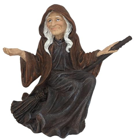 SIGNES GRIMALT Fantasiefigur aus braunem Kunstharz, Hexe, 14,5 cm x 9 cm x 15 cm