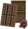 Horuili® Molde de Silicona para Chocolate - 2 Piezas, Molde Hondo para Tabletas, Hornear Dulces y Decorar Tartas (STYLE 2)