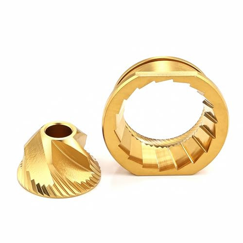 Conical Grinder Burr Compatible with Jura Aroma G2 G3 and HS-Plus grinder, stainless steel & Titanium golden burr set for automatic espresso coffee machines A1 A4 A8 Z6 Z8 (Titanium Gold)