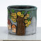 Castell Deco - Pot décoratif intérieur pot décoratif extérieur plantes fleurs succulentes jardin ou terrasse Cactus Pot peint Grand ou petite maison Forêt (modèle L)