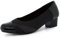 Ortho+rest Women Bunion Court Shoes Low Heel Orthopedic Slip on Dress Shoes （6,Black