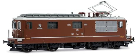 Rivarossi HR2959S BLS, Re 4/4 181 „Interlaken“ lang mit Fahrerfigur, Logo und Nummer mit dicken Chromaufklebern, Ep. IV, mit DCC-Sound-Decoder. Elektrolokomotive