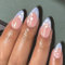 CharmBurst 24 pièces Ongles Press On Bleus Fleur Amande Medium, Ongles Artificiels à Coller, Faux Ongles ABS de Qualité pour un Effet Durable