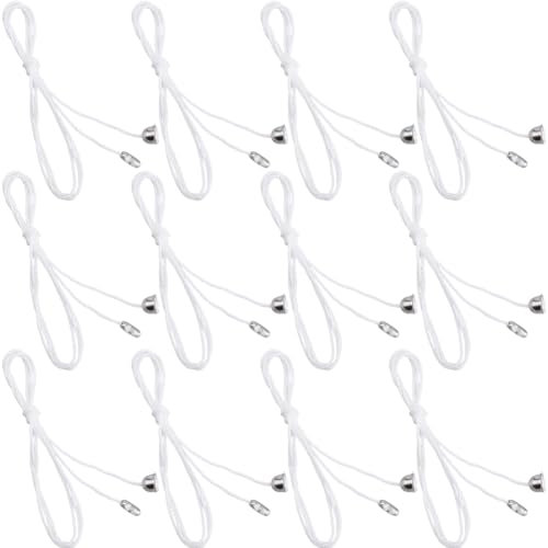craspire 12 Cordon de Traction pour Interrupteur de Plafond Rallonge de Chaîne de Traction pour Ventilateur de Plafond Argenté Cordon de Traction avec Connecteur pour Luminaire de Ventilateur