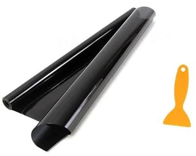 CaFfen TöNungsfolie Auto 100x50cm 5% VLT Autofenstertönung Professionelle dunkle Rauchschwarzfolie Ungeschnitten Scheiben TöNungsfolie Auto