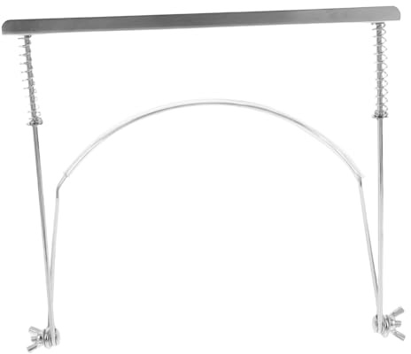 VINTORKY Verstellbarer Mundharmonika Halter aus Metall für 24-loch Mundharmonika Halsdesign Robust Silber für Übung und Reisen
