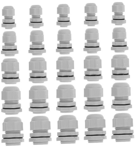 DIYEAH 25pcs Adjustable Nylon Wire Glands Cable Gland Adapter for Cable Joint Outdoor Use Versatile Connector for Wire Protection