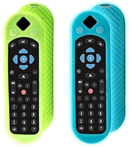 2 Pack Cover for Sky Q Voice Remote Control SKY135,Protective Silicone Case SKY Q New Remote Controller,Touch and Non-Touch Remote Control Case,Battery Back Protector Replacement(Blue+Green)