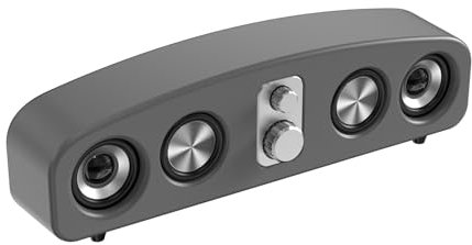 AMSLSIU Altoparlante Bluetooth senza fili Subwoofer da gioco per computer desktop in tono metallico Altoparlanti per altoparlanti da gioco per computer desktop in ABS, grigio