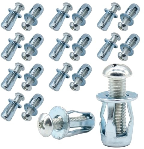 20pcs M4x20 Hollow Door Anchor, Hollow Metal Cavity Fixing Door Anchor Wall Anchors for Aluminum-cladding Sheet Steel Plate Iron Plate Hollow Plastic Sheet