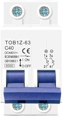 Disjoncteur à courant continu 2P 20A DC 440V courbe C