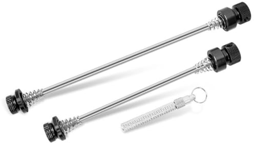 HOUSON Anti-Theft Quick Release Skewer for MTB/Road Bikes - Universal 155mm/115mm Aluminum Axle with Removable Lever | Stainless Steel Core + IPX5 Corrosion Protection