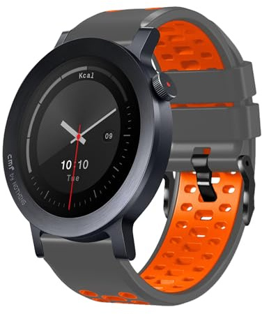 RosMank 22mm Silikon Armband Kompatibel mit CMF by Nothing Watch 3 Pro, Zwei-Farben Ersatzarmband für CMF by Nothing Watch Pro 2