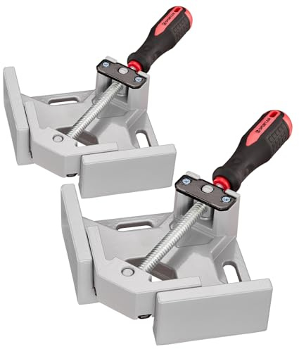 Spurtar 2pcs Wood Clamps 90 Degree Corner Clamps with Adjustable Swing Jaw | 70MM, with Adjustable Swing Jaw for Woodworking Photo Framing Welding Metalworking Crafts DIY Household Projects