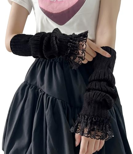 AffeGifts Armstulpen Damen Gestrickt, Warm Armwärmer Damen Fingerless Arm Warmers Cool Girls Arm Covers Strick Stulpen Arme für Frauen und Mädchen im Frühjahr Herbst Winter