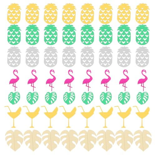 SAFIGLE 3 Stück Sommerparty Konfetti Hawaii Luau Plastikkonfetti Bunt Tischdekoration für Geburtstage und Feiern