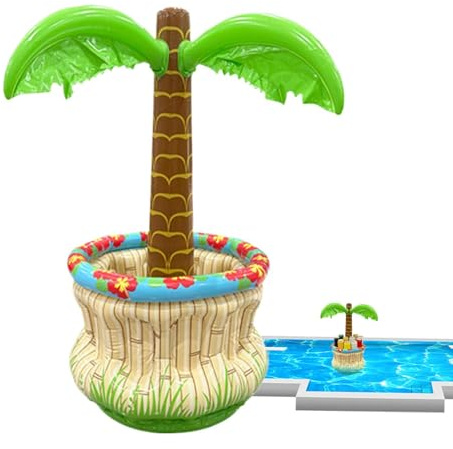 Glacière Gonflable pour Boissons Décor Flotté Thème Plage Transportable