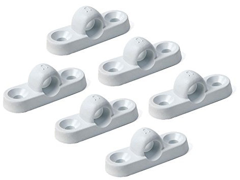 Bo-Camp Vorzeltösen 6er Set Kunststoff weiß 40 mm waagerecht für Vorzelte