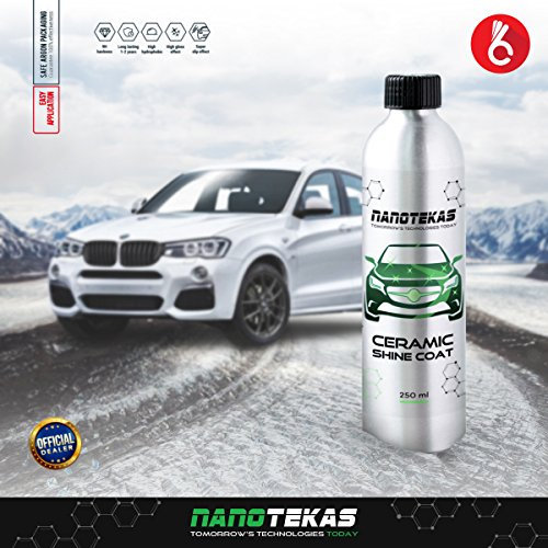 Nanotec Autopflege, Nano Shine Coat PRO, Keramikbeschichtung zum Schutz des Autolacks, 9H Härte, wasserabweisend, leichte Reinigung, kratzfest.