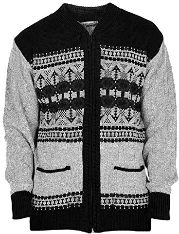 Mens Classic Style Cardigan Argyle Diamond Pattern ButtonCasual Design Zip Up Thick Knit Warm Winter Grandad Sweater Knitted V Neck Zipper Cardi Long Sleeve Knitwear Jumper with Pockets Size S-2XL